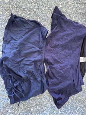 Lands' End Navy Blue Swim Skirt Set